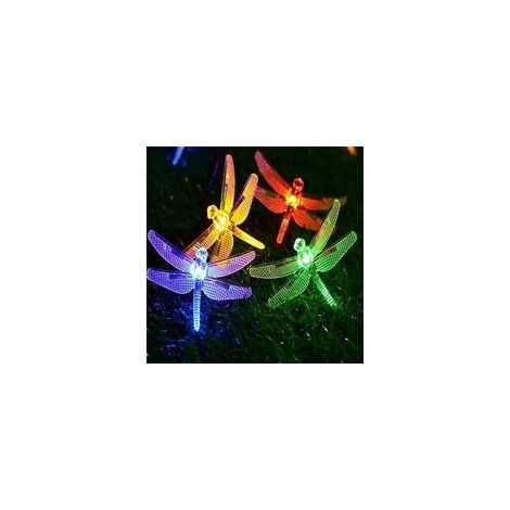 Guirlandes lumineuses solaires papillon multicolores (1/5)