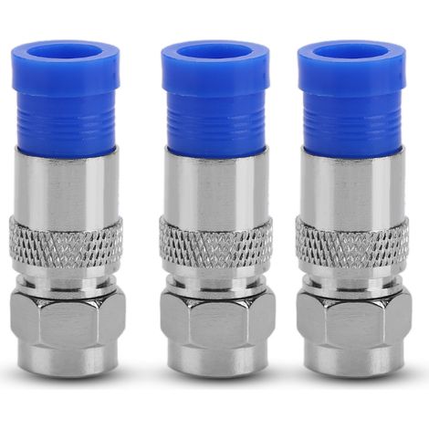 10 Stück wasserdichte RG6-Stecker (männlich) für Koaxialkabel mit Kompressionsverbinder für Antennen