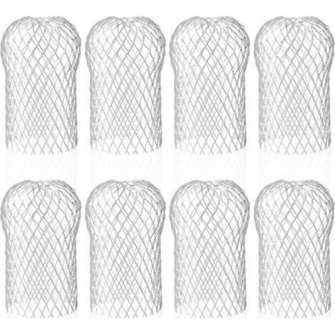 Lot de 8 Crapaudine de Gouttière en Aluminium, Filtres de Gouttière Flexible et Durable pour Maison Avant-toit Tuyau de Descente contre les Feuilles, (1/4)