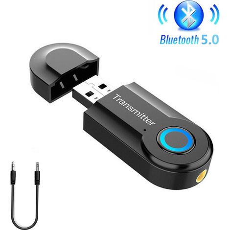 Adaptateur Bluetooth USB pour TV ou ordinateur, émetteur audio Bluetooth, entrée auxiliaire (1/5)