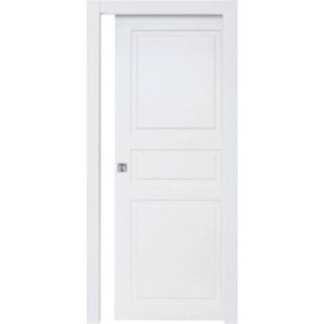 PORTA MOD. BUGNA SCORRIMENTO LACCATO BIANCO CM. 210X70 S/MANIGLIE