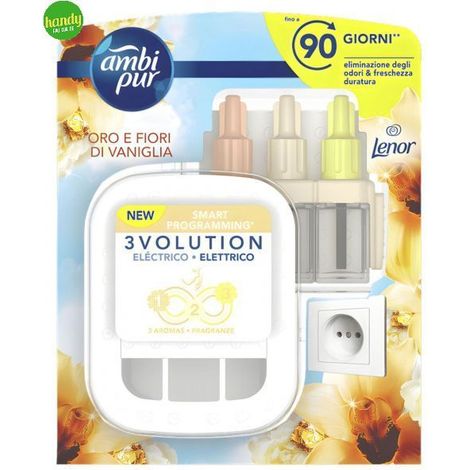 Kit diffusore elettrico Ambi Pur 3Volution Oro e Fiori di Vaniglia