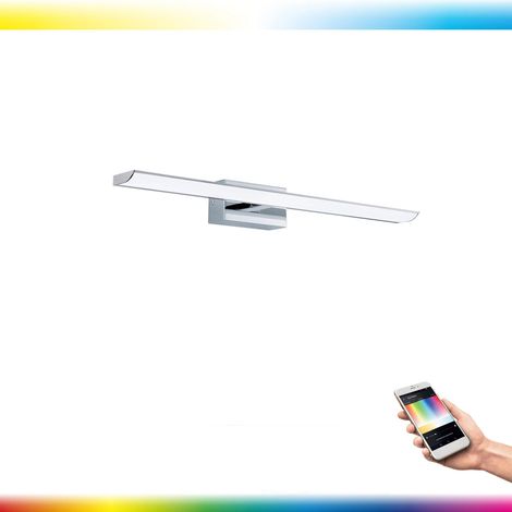 EGLO 33768 Lampe de miroir Crosslink TABIANO-C chrome L: 90,5cm H: 7cm dimmable IP442700-6500K avec fonction Connect (1/5)