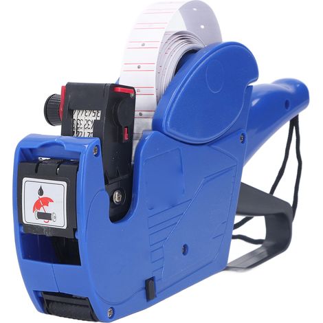 Étiqueteuse de prix portable à 8 chiffres pour magasins, usines et entrepôts (bleue) (1/5)
