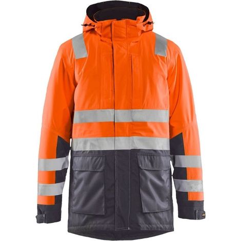 Parka de travail hiver haute visibilité 4495 - Orange fluo/Gris anthracite XS (1/4)