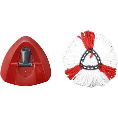 Accessoires de rechange pour balai à franges pivotant triangulaire Vileda O-Cedar : chiffon de nettoyage en microfibre, tête de balai. (1/5)