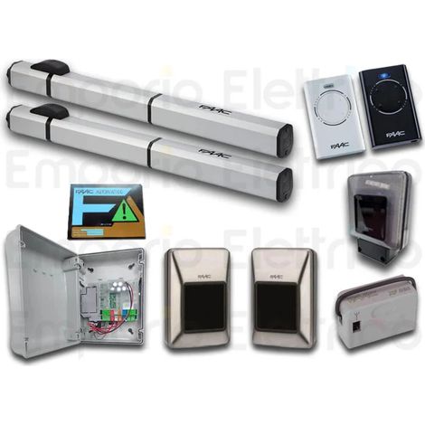 faac kit d'automatisation pour portail battant 24v hybrid plus integral 105684 (1/2)