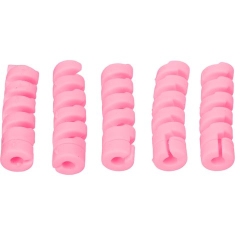 CANSUCC 5 Protections Antidérapantes en Caoutchouc Souple pour Câbles de Frein et Dérailleur Vélo - Rose (1/5)