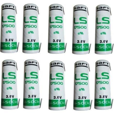 Saft 10 pezzi batteria litio 3,6V 3600mAh A Allarme GPS - LS17500 CNR