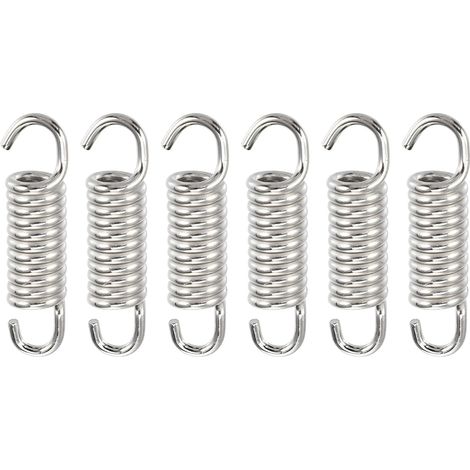 Ressorts D'Échappement pour Moto Argenté 6 Pcs Acier Inoxydable  Longueur Totale 43mm/1.69", Pour VTT, Résistant À La Corrosion, Étanche, Facile À Installer Et Transporter. (1/5)