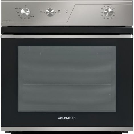Glem Gas GFRF21IX. Dimensione del forno: Media, Tipo di forno: Forno elettrico, Forno a gas naturale, Capacità interna forno totale: 69 L. Posizionamento dell'apparecchio: Da incasso, Colore del pr... (1/4)