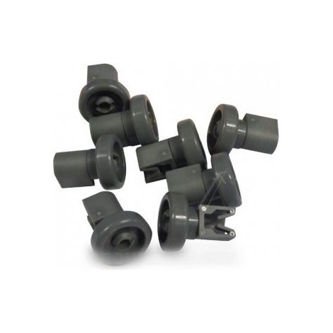 Juego de ruedas para cesta superior 8 piezas grises para lavavajillas Arthur Martin Electrolux Faure 50286967000