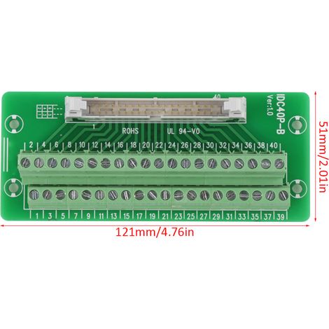 IDC40P 40-poliger Stiftleisten-Breakout-Board-Steckverbinder für SPS-Anschluss mit Halterung (1/5)