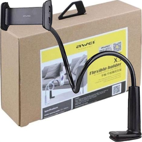 Supporto da scrivania Awei X3 4-10.5 nero/nero con braccio lungo (1/5)