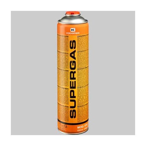 CARTUCCIA DI RICAMBIO SUPERGAS 600 ML 30% Propano 70% Butano KEMPER