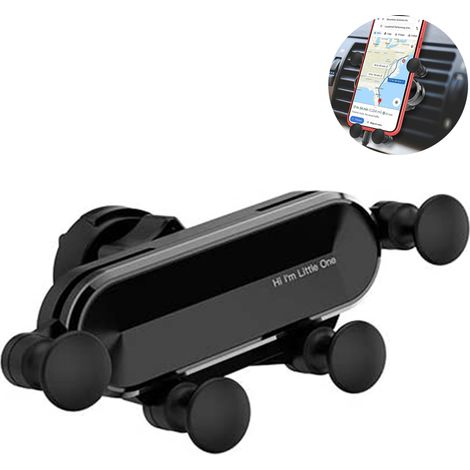 Support Téléphone Voiture - Support Gravité pour Sortie d'Air - Compatible iPhone Samsung Galaxy - Rotation 360° - 1 Pièce (1/5)