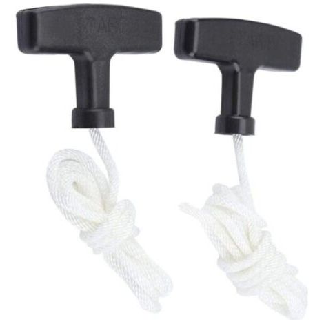 2 Pièces Corde de Début de Recul, Corde de Départ et Poignée, Corde de Démarrage pour Tondeuse à Gazon,pour Tondeuse à Gazon, Débroussailleuse, Pièces de Moteur de Coupe (145 mm, 5mm) (1/4)