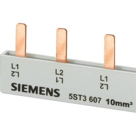Siemens 5ST3641 Stiftsammelschiene, 16mm2 Anschluss: 3x (2-phasig+HS/FS) berührungssicher Stiftsamme (1/3)