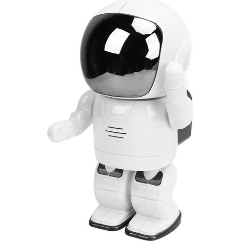 Caméra de surveillance sans fil, moniteur de sécurité 1080p HD, vision nocturne à 360°, robot avec détection de mouvement et audio bidirectionnel. (1/5)