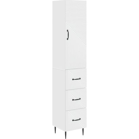 Cabinet Set 2 pcs White 33 x 34.5 x 90 cm Engineered Wood vidaXL