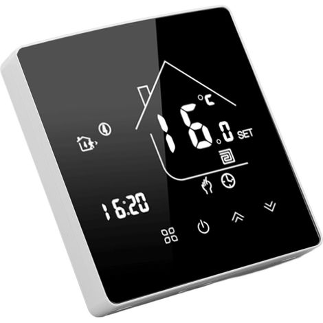 Thermostat intelligent avec écran tactile LCD, régulateur de température programmable pour chaudières (95-240 V), montage encastré (1/5)