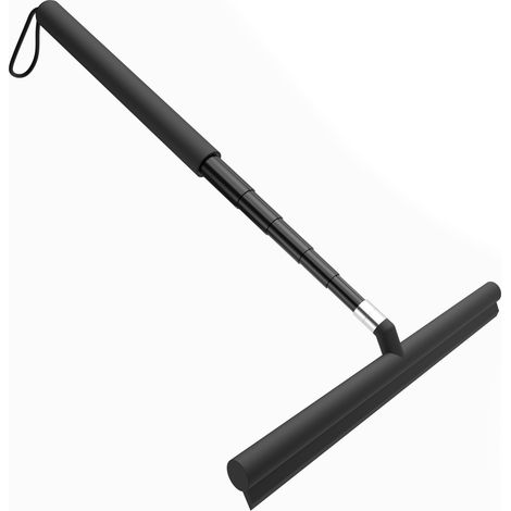 Raclette à vitres avec tête inclinable - Manche télescopique 120 cm - Lame 30 % plus épaisse - Convient pour les parois de douche, les fenêtres, la salle de bain et la voiture (1/5)