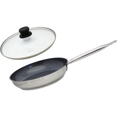 Set Poêle 28 cm céramique sans PFAS et couvercle Profi Therm Platinum Elo (1/5)