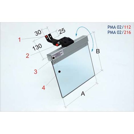 Protector esmeriladora PMA 02/112, 16x145  OPTIMUM 3116145