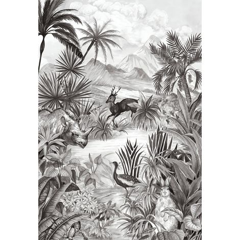 Papier peint panoramique - Forêt tropicale - 130 cm x 191 cm (1/2)