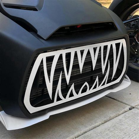 Frontgrill-Einsatz für Motorräder, Grillgitter-Set, weiß