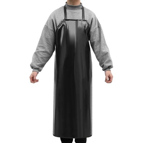 Tablier imperméable unisexe robuste LUOEM pour cuisine de boucher (noir)-Black (1/2)