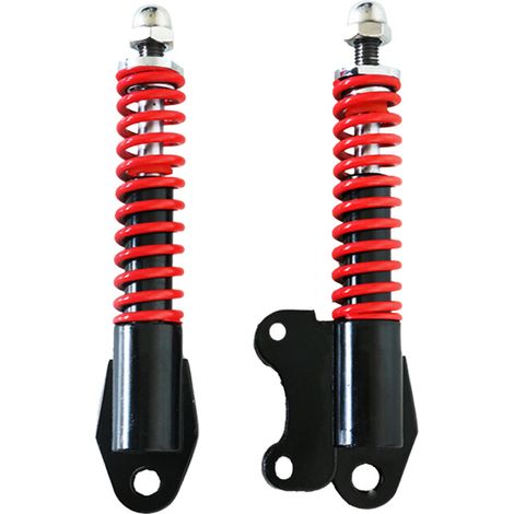 Amortisseur hydraulique rouge de 8/10 pouces avec oreilles pour scooter électrique, amortisseur à ressort hydraulique (1/5)
