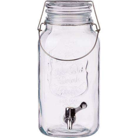 Regalo Italiano Dispenser con Coperchio 3 Lt Vetro Trasparente