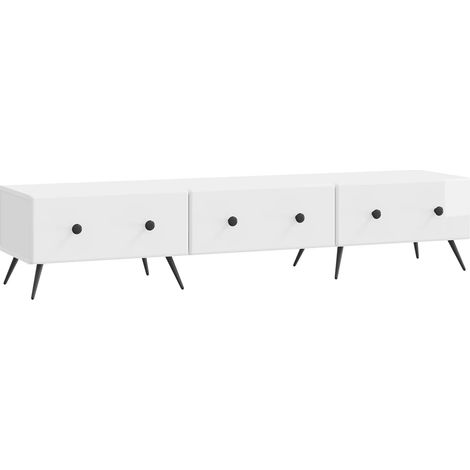 TV Cabinet High Gloss White 147 x 34.5 x 30 cm Engineered Wood vidaXL