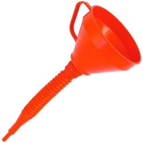 embudo pressol con manguera flexible filtro acero 16 cm