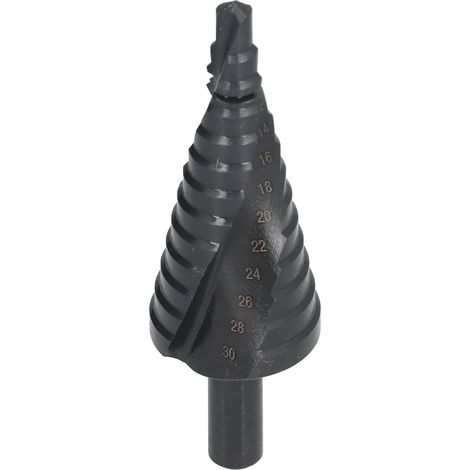 Foret étagé HSS 6-30mm, accessoire perçage pour métal et bois, tête de forage acier rapide (1/5)