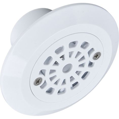 Bonde de sol blanche en plastique pour piscines, sources thermales et spas. Accessoire de drainage pour l'arrivée d'eau. (1/5)
