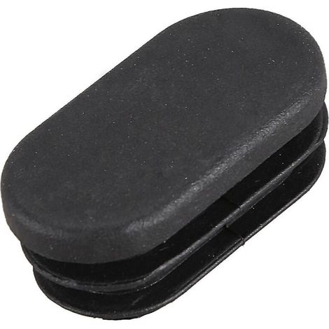 Oval Table Chair Leg Tube Pipe Insert End Cap 40mm X 20mm 20pcs Black (1/4)