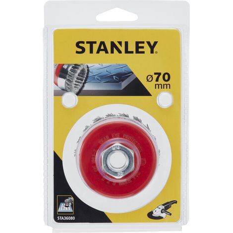 PIRANHA STANLEY STA36080 (X36080) SPAZZOLA ACCIAIO A TAZZA D.75- STANLEY- 1,0 pz
