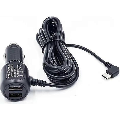 Adaptateur de chargeur de voiture USB Type-C 5V 3,5A pour caméra embarquée, détecteur de radar, GPS et enregistreur vidéo numérique (DVR), longueur du câble : 3,5 mètres (1/5)
