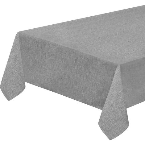 Tovaglia Cotone Cucina 100% Made In Italy Morbida Copritavolo Tinta Unita Pastello Antracite - 135x180 cm