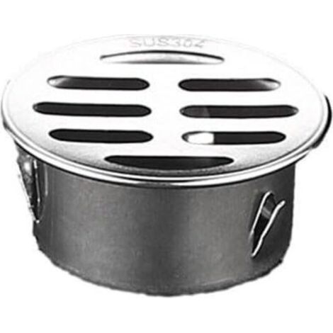 Siphon de sol rond en acier inoxydable pour salle de bain avec grand diamètre 50 mm (1/5)