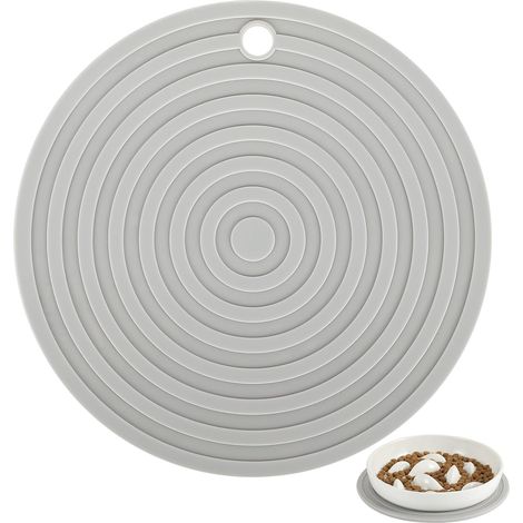 1 Tapis Antidérapant Silicone, Diamètre 18 Cm, Pour Gamelle Chat, Résistant Eau, Zone Repas (1/5)