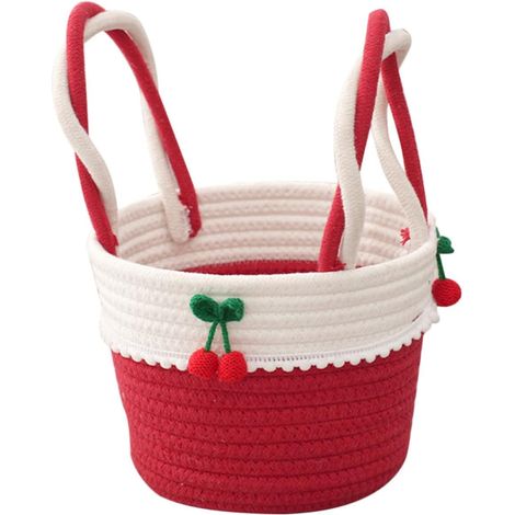 de rangement SOLUSTRE petit panier tressé en corde de coton (1/5)