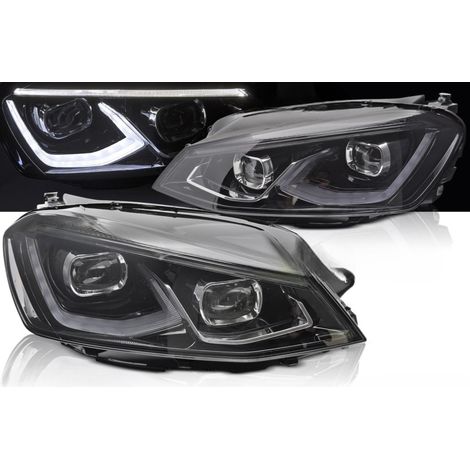 Paire de feux phares VW Golf 7 de 2014 a 2017 FULL LED DRL Noir-41236908