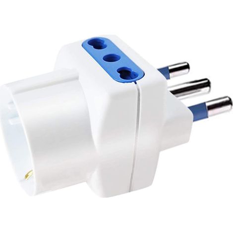 EcoPrice Adattatore Triplo 1 Schuko +2 10/16A Spina 16A (1/5)