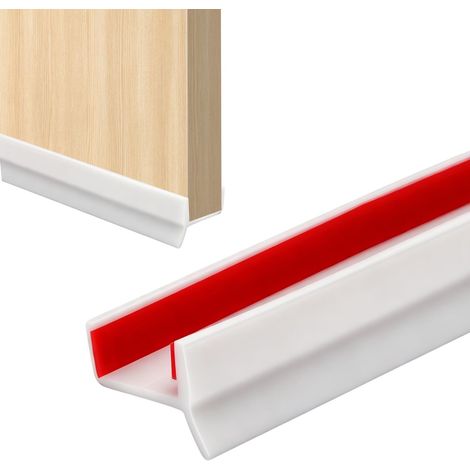 Profilé de plinthe de cuisine - 5 m - En silicone flexible - Autocollant - Pour plinthe de 15/16/17 mm de largeur - Étanche à l'eau et à la poussière - Blanc (1/5)