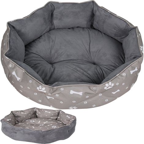 Katzenbett Hundebett Hundesofa Rund Ø60cm Grau Hundekissen Wendekissen Haustierbett Katzenliege Katzenschlafplatz Tierbett (1/5)