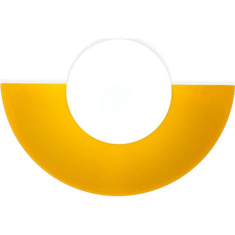 bamyum Applique Murale Intérieure et Exterieur, Luminaire Chambre Moderne avec Boule de Verre Blanc, Cuisine, Salle de Bain, Couloir, Lampe Murale en Metal, Applique Murale Jaune Foncé (1/5)