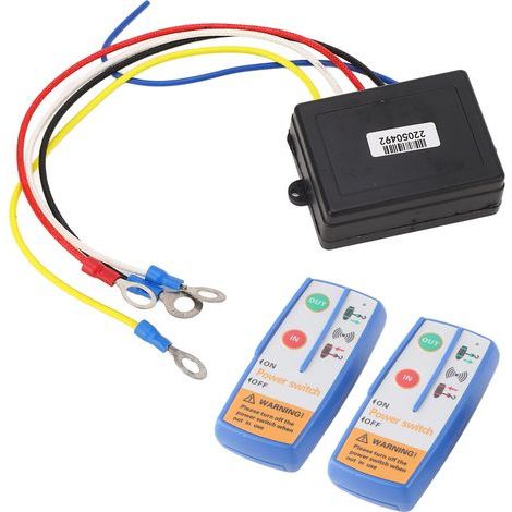 Treuil Électrique 12V avec Télécommande Sans Fil 45m pour Camion Quad SUV (1/5)